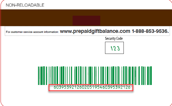 The Bar Code is located on the back of your card.